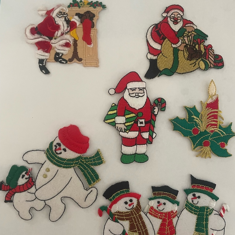 Festive Christmas Iron-On Patches